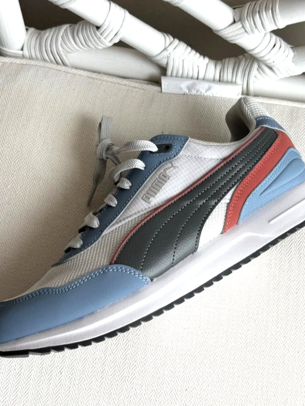 Puma Men's R78 Retro Running Sneakers Grey Blue 404025-07 Size US 10 NWT - Picture 7 of 16